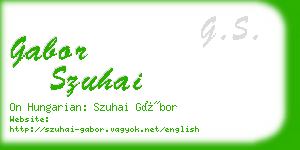 gabor szuhai business card